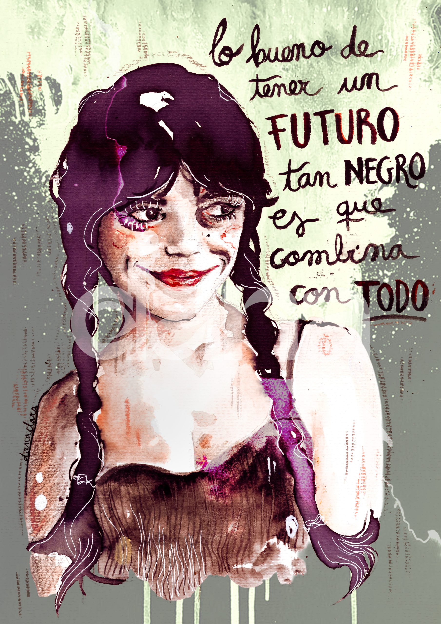 Lámina "El negro combina con todo"